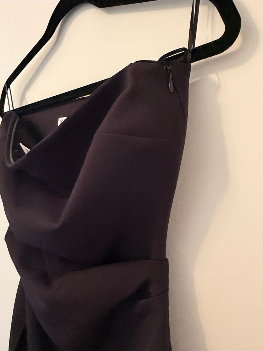 Zara Black Strapless Draped top - Picture 3 of 3